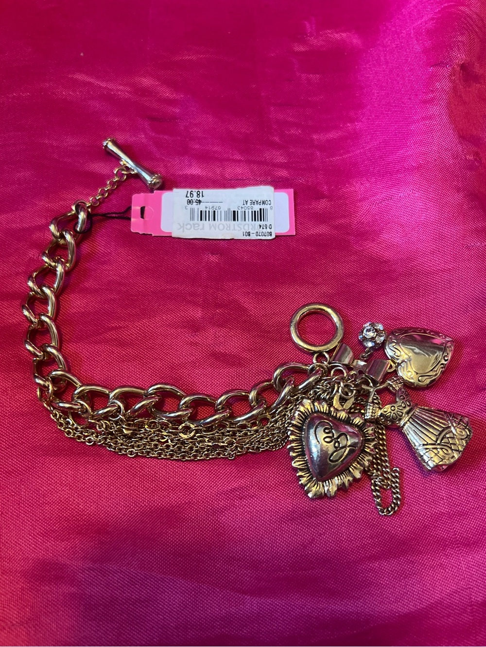 Betsey Johnson Vintage Rare Toggle Bracelet NWT
